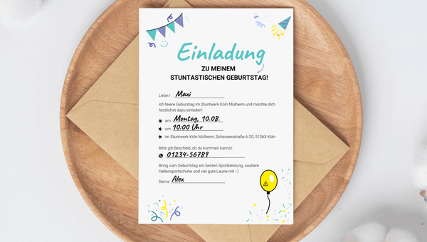 Mockup - Einladung Kindergeburtstag